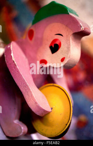 Vintage Holz Affe Spielzeug Stockfoto