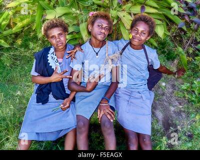 Schule Mädchen Studenten der Matupit Insel St Michaels Rabaul PNG Stockfoto