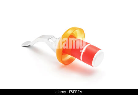 Bier Flasche Stecker weiß Stockfoto