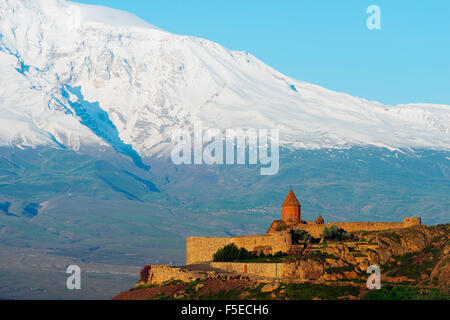 Khor Virap Kloster und Berg Ararat 5137m, höchster Berg in der Türkei fotografiert in Armenien, Kaukasus, Zentralasien, Asien Stockfoto