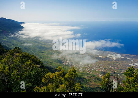 Las Puntas und El Golfo Bay, gesehen von Tibataje, El Hierro, Kanarische Inseln, Spanien, Atlantik, Europa Stockfoto