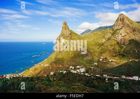 Taganana Dorf, Anaga-Gebirge, Teneriffa, Kanarische Inseln, Spanien, Atlantik, Europa Stockfoto