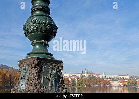 Prager Burg gesehen von die meisten Legii, Prag, Tschechische Republik Stockfoto