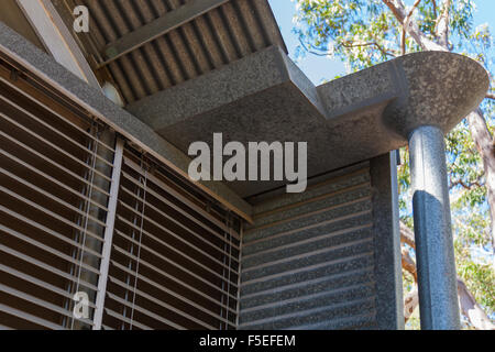 Syd Ball klassische Murcutt Haus, entworfen von Glenn Murcutt, Glenorie, NSW, Australien. Gebaut auf einem 25 Hektar Buschland. Stockfoto