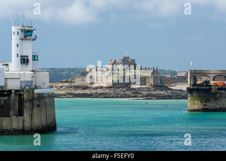 Elizabeth Castle, St. Helier, St Aubin Bay, Jersey, Kanalinseln, englischer Kanal Stockfoto