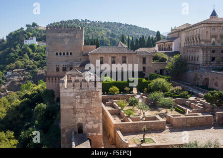 Alhambra Palast - Granada, Andalusien, Spanien, Europa - Gärten und Palacios Nazaries Stockfoto