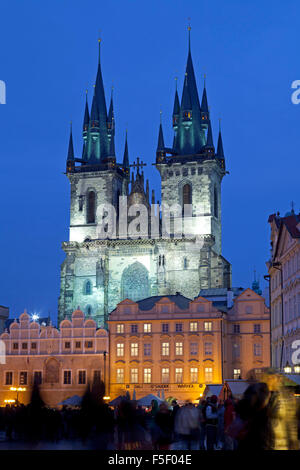 Church of Our Lady vor Tein, Altstädter Ring, (Jizchak Náměstí), Prag, Tschechische Republik Stockfoto