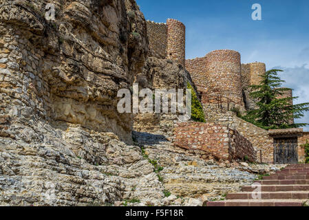 ALBARRACIN Dorf Geschichtsroute von mittelalterlichen und Mudejar-Stil. Teruel, Aragon, Spanien Stockfoto