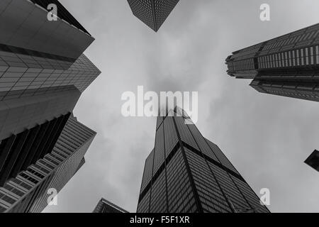 Bewölkten Tag in Chicago Stockfoto