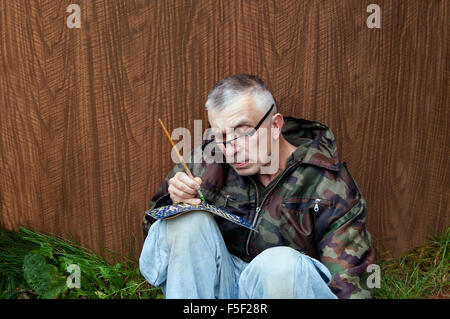 Mann-Malerei Stockfoto