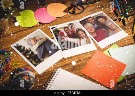 Zusammengesetztes Bild der Schnee fällt Stockfoto