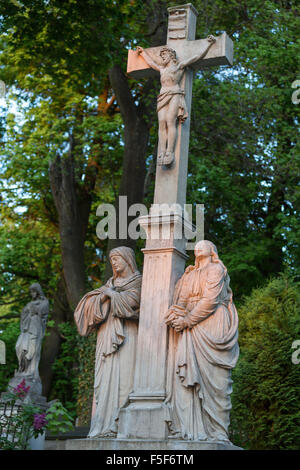 Lviv, Ukraine, Grab auf dem Lytschakiwski-Friedhof Stockfoto