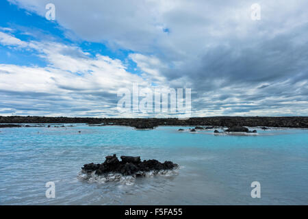 Blaue Lagune geothermische Spa in der Nähe von Grindavik, Island Stockfoto