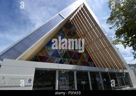 Karton Kathedrale Übergangs Kirche vom Architekten Shigeru Ban und hergestellt aus Karton, Christchurch, Neuseeland Stockfoto