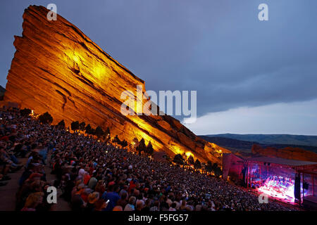 Konzert, Red Rocks Amphitheatre, Morrison (in der Nähe von Denver), Colorado USA Stockfoto