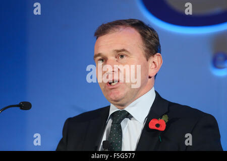 George Eustice, britische konservative Partei Politiker, Abgeordneter für Camborne und Redruth, Minister für Landwirtschaft. Stockfoto