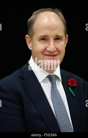 Kevin hollinrake, einem britischen konservativen Politiker und Mitglied des Europäischen Parlaments für thirsk und malton. Auf einem viel fotografiert. Stockfoto