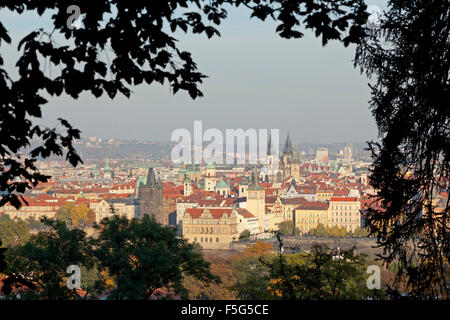 Blick auf Prag vom Berg Petřín, Prag, Tschechische Republik Stockfoto