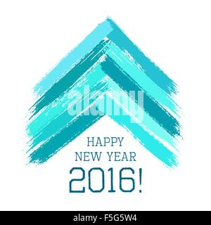 Blue Christmas Tree aus Pinselstrichen Stock Vektor