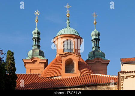 Kathedrale des Heiligen Laurentius, Berg Petřín, Prag, Tschechische Republik Stockfoto