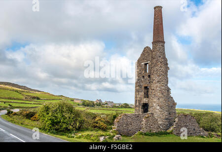 Carn Galver entgrub die Zinnmine in der Nähe von St.Ives, Cornwall, England, Großbritannien Stockfoto