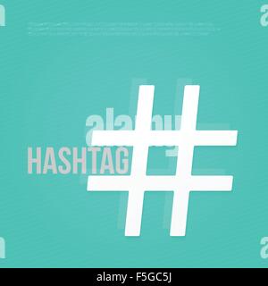 Text-Raum und Hash-Tag-Zeichen. Social-Media-Förderung-Symbol. Vektor-Grafik-design Stock Vektor