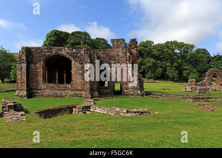 Ruinen der Furness Abbey, Krankenstation Hall, Kapelle und der Küche, Cumbria Stockfoto