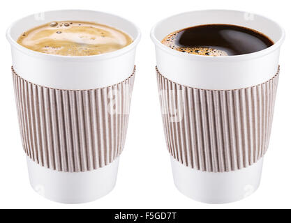 Weiße Kunststoff-Tasse. Datei enthält 2 Beschneidungspfade. Stockfoto