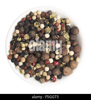 Pfeffer mischen isolierten auf weißen Hintergrund Stockfoto