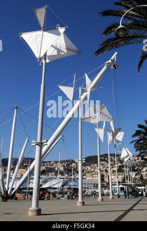 alten Hafen Genua Stockfoto