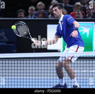 Paris, Frankreich BNP Paribas Master Tennis, Bercy. 3. November 2015. Novak Djokovic (Serbien) © Aktion Plus Sport/Alamy Live-Nachrichten Stockfoto