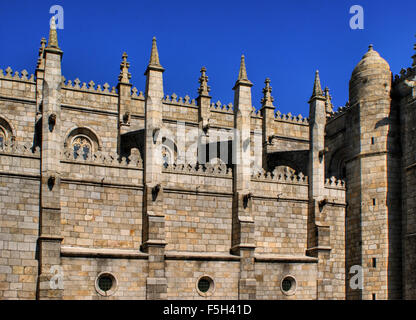 Alte Kathedrale in Guarda, Portugal (Detail) Stockfoto