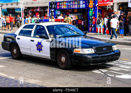Schwarz / weiß-Polizei-Kreuzer des San Francisco Police Department Stockfoto