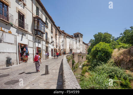 Spanien, Andalusien, Provinz von Granada, Granada, Carrera del Darro, einer der schönsten Wanderungen in Granada Stockfoto