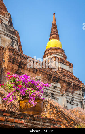 Wat Yai Chaimongkol Tempel in Ayutthaya Thailand Stockfoto