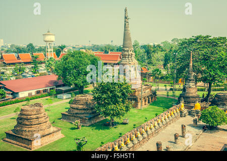 Wat Yai Chaimongkol Tempel in Ayutthaya Thailand Stockfoto