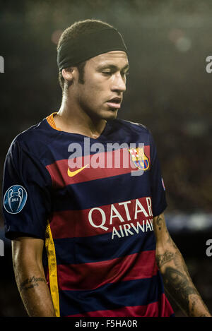 Barcelona, Katalonien, Spanien. 4. November 2015. FC Barcelona nach vorne NEYMAR JR.during der Champions-League-Spiel zwischen FC Barcelona und FC BATE Borisov im Camp Nou Stadion in Barcelona © Matthias Oesterle/ZUMA Draht/Alamy Live News Stockfoto