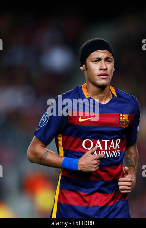 Barcelona, Spanien. © 4. November 2015. Neymar (Barcelona) Fußball: UEFA Champions League-Gruppe E Spiel zwischen FC Barcelona 3-0 FC Bate Borisov im Camp Nou in Barcelona, Spanien. Kredit: D. Nakashima/AFLO/Alamy Live-Nachrichten Stockfoto