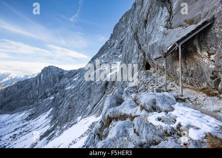 Auf Alpspitze via Ferrata Route, Garmisch-Partenkirchen, Deutschland, Europa, EU Stockfoto