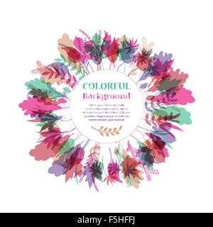 Herbstliche runden Rahmen. Kranz von Herbstlaub. Stock Vektor