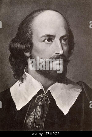 Porträt des Dichters und Dramatikers William Shakespeare Englisch Stockfoto