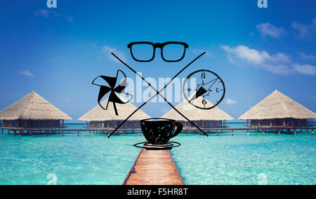 Strand Tropisch erfrischend Berufung Insel-Konzept Stockfoto