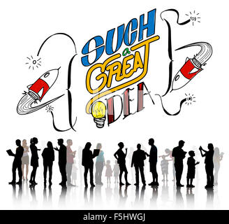 Tolle Idee-Launch-kreatives Denken-Konzept Stockfoto