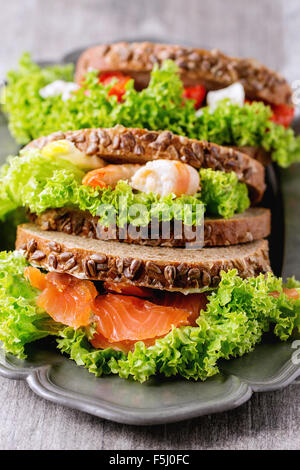 Sandwich mit Meeresfrüchten Stockfoto