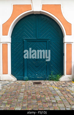 Alt, veraltet, ruiniert, hölzerne Tür Stockfoto