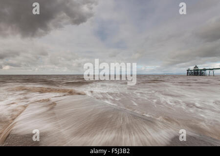 Ein Blick auf Clevedon Pier, Somerset. Stockfoto