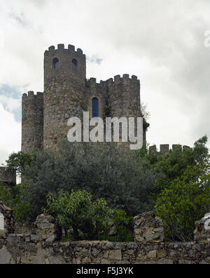 Spanien. San Martin de Valdeiglesias. Schloss von La Coracera. Im 15. Jahrhundert erbaut und zwischen 20. und 21. Jahrhundert restauriert. Autonome Gemeinschaft Madrid. Stockfoto