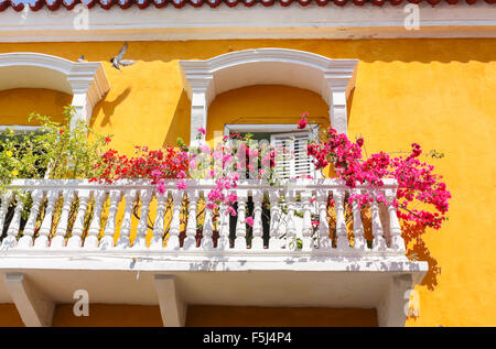 Cartagena - ist die koloniale Stadt in Kolumbien eine Beautifllly Stadt, vollgepackt mit historischen Denkmälern und architektonischen Schatz Stockfoto