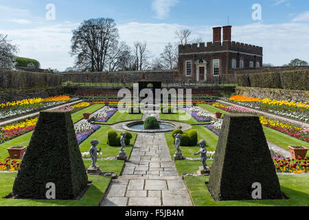 Der Teich Garten, Hampton Court Palace, Richimond upon Thames, Surrey, UK Stockfoto