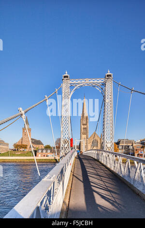 Greig Straße Brücke über den Fluss Ness in Inverness, Highland, Schottland, Großbritannien. Stockfoto